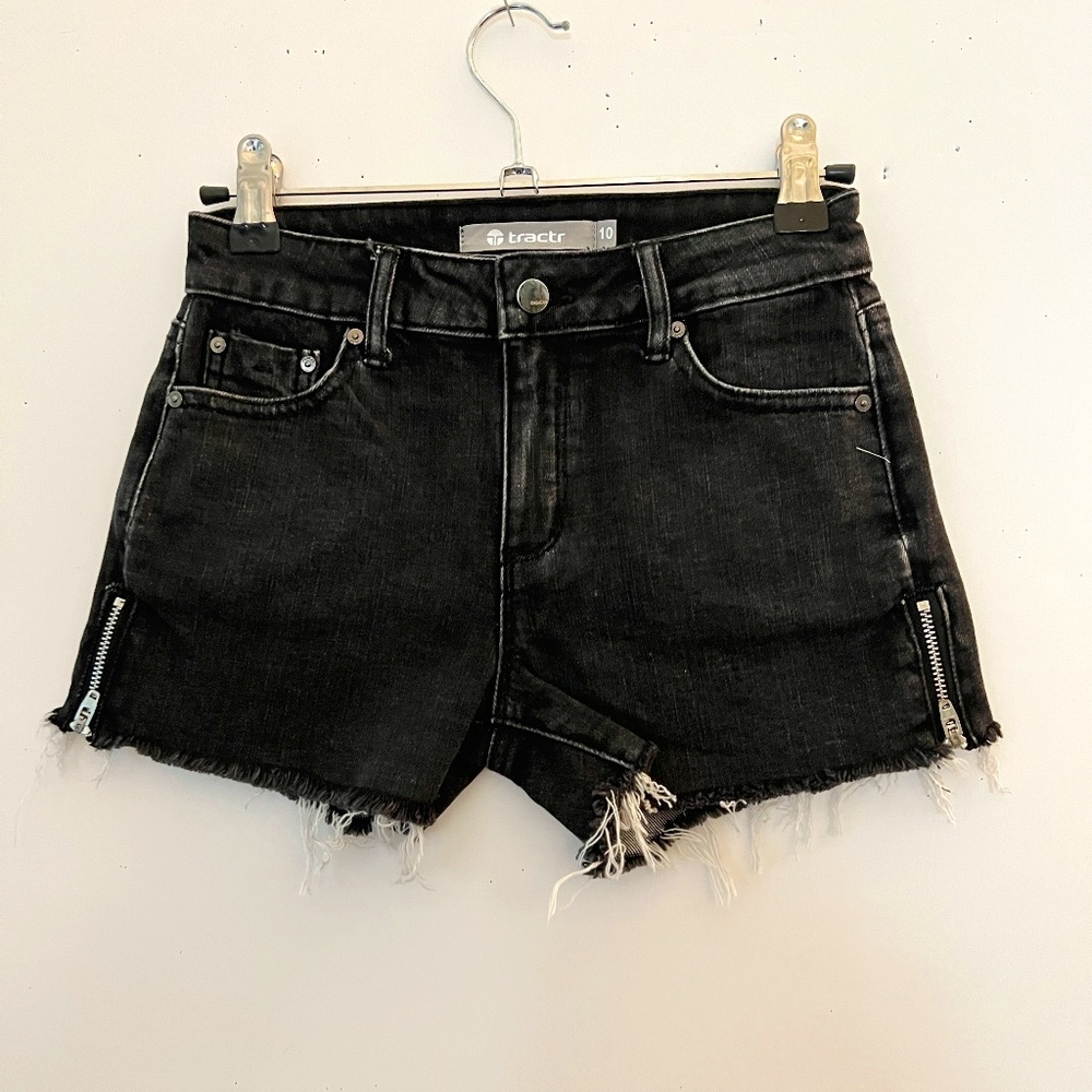 Tractr Girls Black Denim Shorts - NEW - Size 10